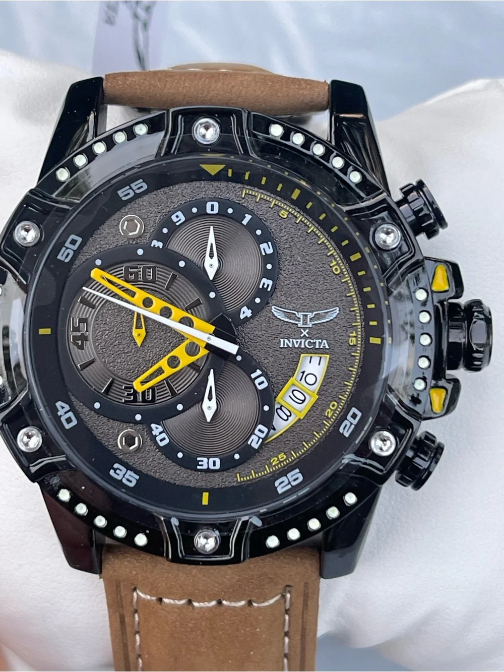 Invicta S1 Rally 1 by Invicta Men's Watch w/ Skeleton Dial - 50mm, Brown